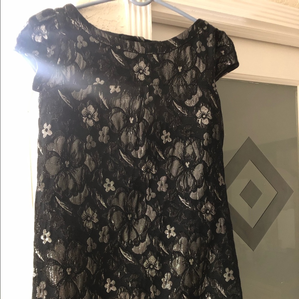Aqua jacquard shift dress